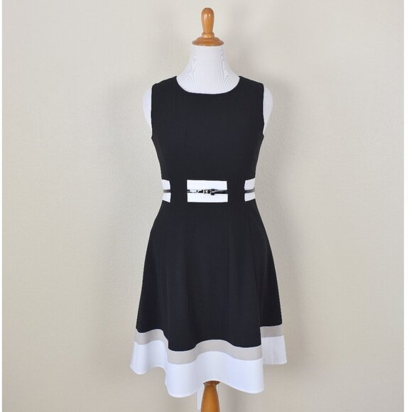 Calvin Klein Dresses & Skirts - Calvin Klein Stripe A-Lone Fit and Flare Dress - 10